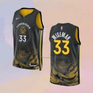 Camiseta Golden State Warriors James Wiseman NO 33 Ciudad 2022-23 Negro