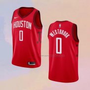 Camiseta Houston Rockets Russell Westbrook NO 0 Earned Rojo