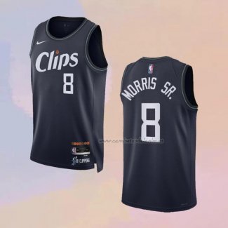 Camiseta Los Angeles Clippers Marcus Morris Sr. NO 8 Ciudad 2023-24 Azul