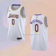 Camiseta Los Angeles Lakers Russell Westbrook NO 0 Association 2021 Blanco