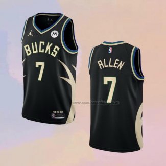 Camiseta Milwaukee Bucks Grayson Allen NO 7 Statement 2022-23 Negro