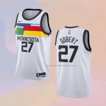 Camiseta Minnesota Timberwolves Rudy Gobert NO 27 Ciudad 2022-23 Blanco