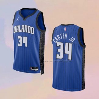 Camiseta Orlando Magic Wendell Carter JR. NO 34 Statement 2022-23 Azul