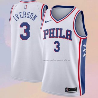 Camiseta Philadelphia 76ers Allen Iverson NO 3 Association Blanco