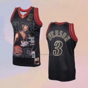 Camiseta Philadelphia 76ers Allen Iverson Slam NO 3 Retro Negro