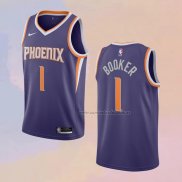 Camiseta Phoenix Suns Devin Booker NO 1 Icon 2020-21 Violeta