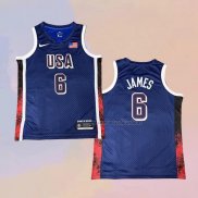 Camiseta USA 2025 LeBron James NO 6 Azul