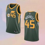 Camiseta Utah Jazz Donovan Mitchell NO 45 Earned 2018-19 Verde