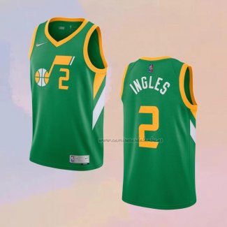 Camiseta Utah Jazz Joe Ingles NO 2 Earned 2020-21 Verde