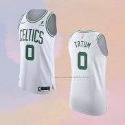 Camiseta Boston Celtics Jayson Tatum NO 0 Association Autentico Blanco