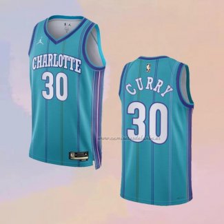 Camiseta Charlotte Hornets Dell Curry NO 30 Classic 2023-24 Verde