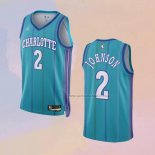 Camiseta Charlotte Hornets Larry Johnson NO 2 Classic 2023-24 Verde