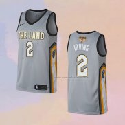 Camiseta Cleveland Cavaliers Kyrie Irving NO 2 Ciudad 2018 Gris