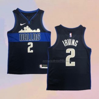 Camiseta Dallas Mavericks Kyrie Irving NO 2 Statement Azul