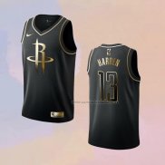 Camiseta Golden Edition Houston Rockets James Harden NO 13 Negro