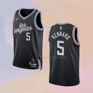 Camiseta Los Angeles Clippers Luke Kennard NO 5 Ciudad 2022-23 Negro