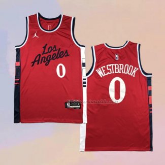 Camiseta Los Angeles Clippers Russell Westbrook NO 0 Statement 2024-25 Rojo