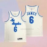 Camiseta Los Angeles Lakers LeBron James NO 6 Classic 2019-20 Blanco