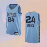 Camiseta Memphis Grizzlies Dillon Brooks NO 24 Statement 2022-23 Azul