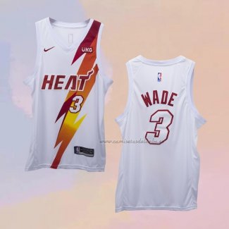 Camiseta Miami Heat Dwyane Wade NO 3 Fashion Royalty Blanco