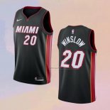 Camiseta Miami Heat Justise Winslow NO 20 Icon Negro