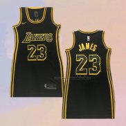 Camiseta Mujer Los Angeles Lakers Lebron James NO 23 Negro