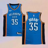 Camiseta Oklahoma City Thunder Kevin Durant NO 35 Icon Azul