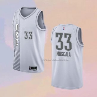 Camiseta Oklahoma City Thunder Mike Muscala NO 33 Ciudad 2021-22 Blanco