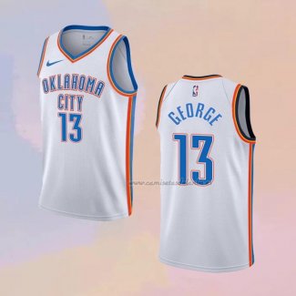 Camiseta Oklahoma City Thunder Paul George NO 13 Association Blanco