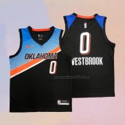 Camiseta Oklahoma City Thunder Russell Westbrook NO 0 Ciudad 2020-21 Negro