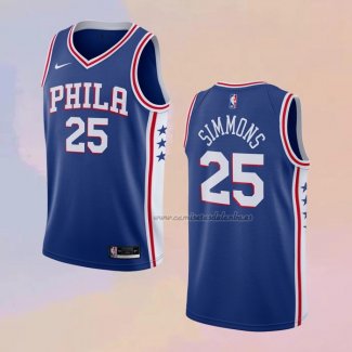 Camiseta Philadelphia 76ers Ben Simmons NO 25 Icon 2020-21 Azul