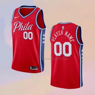 Camiseta Philadelphia 76ers Personalizada Statement Rojo