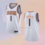 Camiseta Phoenix Suns Devin Booker NO 1 Association Blanco