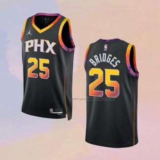 Camiseta Phoenix Suns Mikal Bridges NO 25 Statement 2022-23 Negro