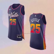 Camiseta Phoenix Suns Nassir Little NO 25 Ciudad Autentico 2023-24 Violeta