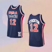 Camiseta USA 1992 John Stockton NO 12 Azul