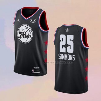 Camiseta All Star 2019 Philadelphia 76ers Ben Simmons NO 25 Negro