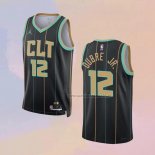 Camiseta Charlotte Hornets Kelly Oubre JR. NO 12 Ciudad 2022-23 Negro