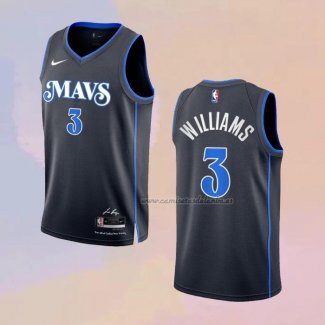 Camiseta Dallas Mavericks Grant Williams NO 3 Ciudad 2023-24 Azul