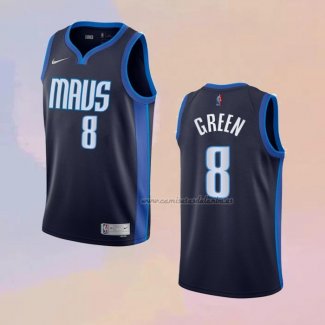 Camiseta Dallas Mavericks Josh Green NO 8 Earned 2020-21 Azul