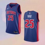 Camiseta Detroit Pistons Derrick Rose NO 25 Icon 2018-19 Azul