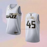 Camiseta Golden Edition Utah Jazz Donovan Mitchell NO 45 2019-20 Blanco