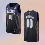 Camiseta Indiana Pacers Bennedict Mathurin NO 00 Ciudad 2022-23 Azul