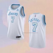 Camiseta Los Angeles Lakers Carmelo Anthony NO 7 Ciudad 2021-22 Blanco