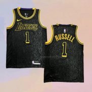 Camiseta Los Angeles Lakers D'Angelo Russell NO 1 Mamba 2021-22 Negro