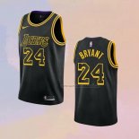 Camiseta Los Angeles Lakers Kobe Bryant NO 24 Ciudad 2017-18 Negro