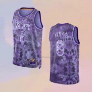 Camiseta Los Angeles Lakers LeBron James NO 6 Select Series 2023 Violeta