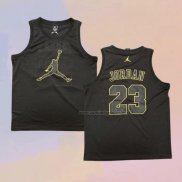 Camiseta Michael Jordan NO 23 Negro Oro