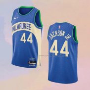 Camiseta Milwaukee Bucks Andre Jackson JR. NO 44 Ciudad 2023-24 Azul