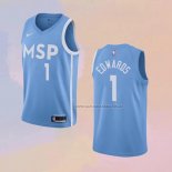 Camiseta Minnesota Timberwolves Anthony Edwards NO 1 Ciudad Azul